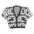Vintage 1990s Eclat Abstract Knit Cardigan Sweater Women&