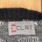 Vintage 1990s Eclat Abstract Knit Cardigan Sweater Women's XL from propervintagecanada