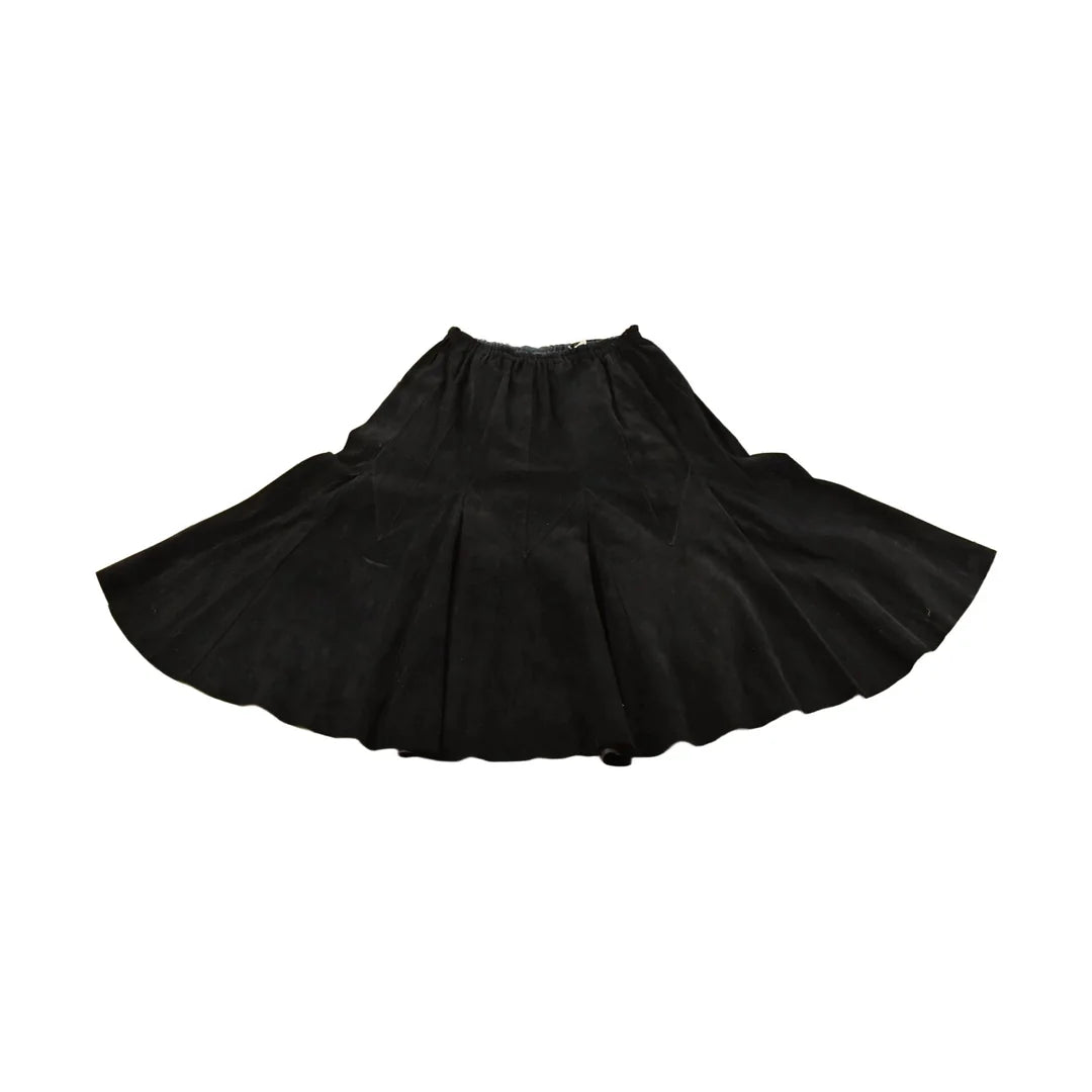 Vintage 1990s Eco by Pezzoli Suede Leather Flared Skirt Women's 27 from propervintagecanada