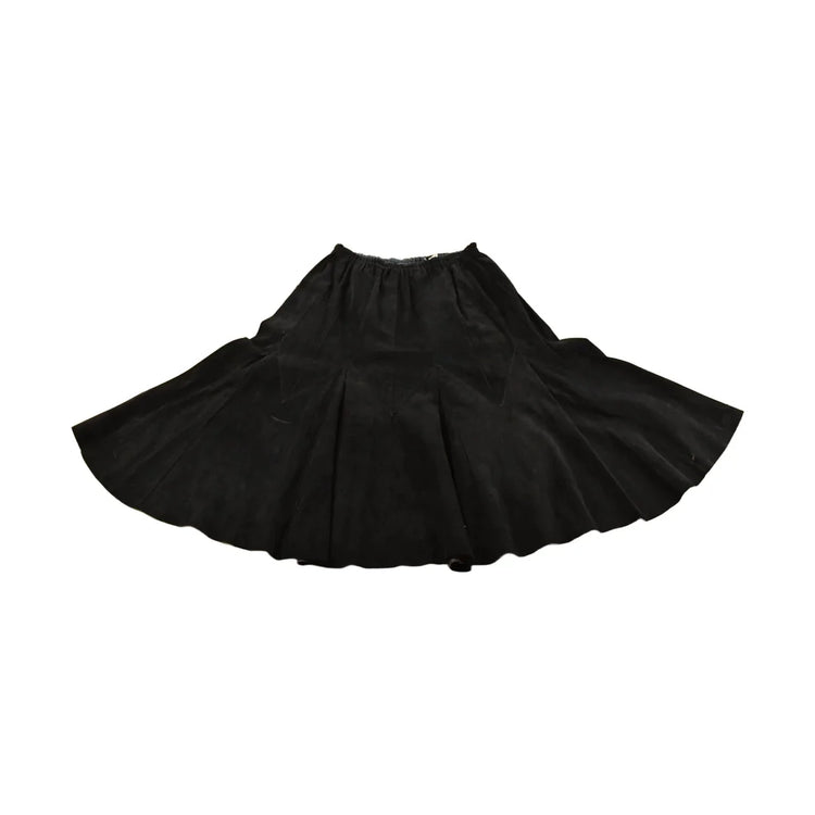 Vintage 1990s Eco by Pezzoli Suede Leather Flared Skirt Women's 27 from propervintagecanada
