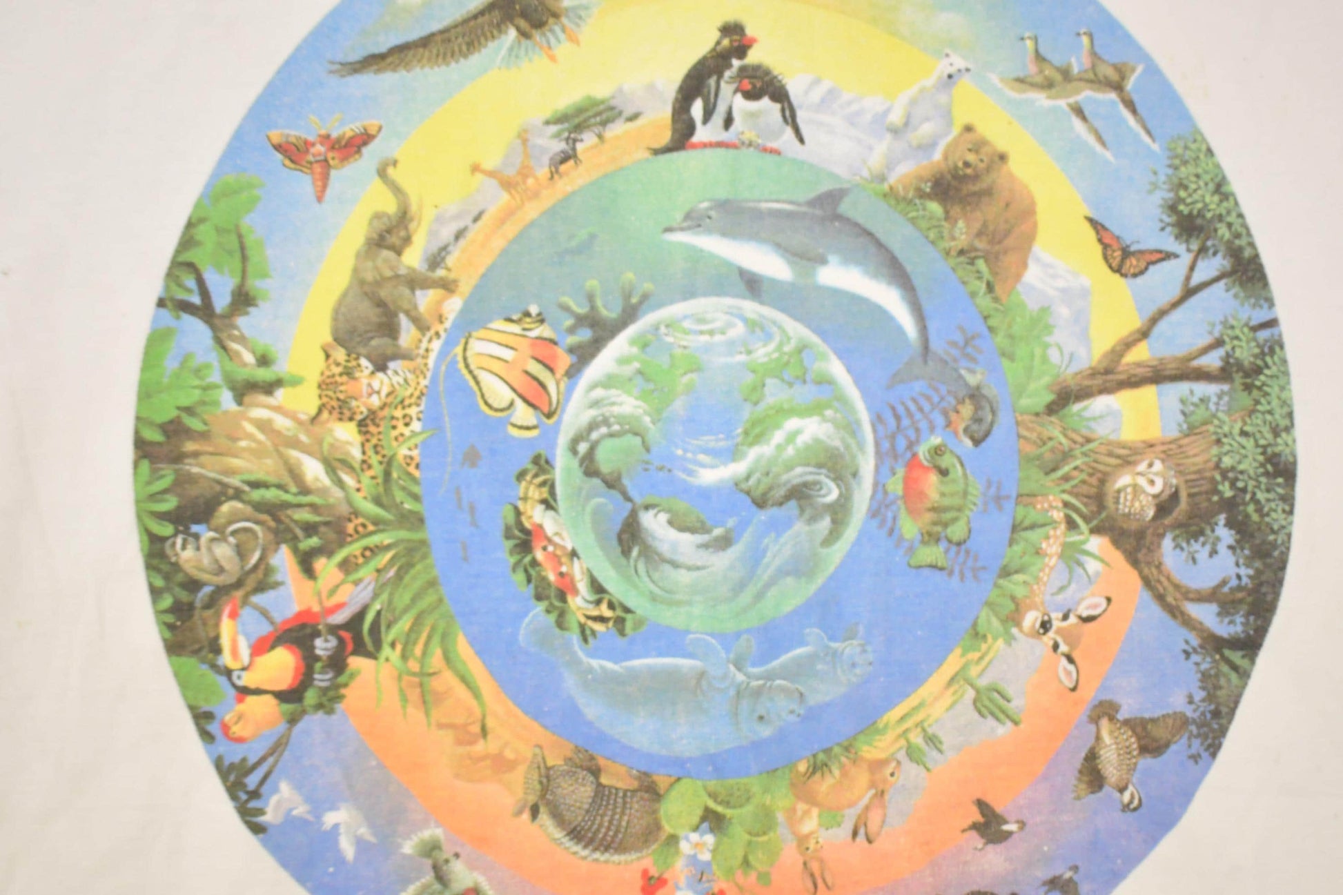 Vintage 1990s Ecosport All The Animals Souvenir Travel T-Shirt Men's XL from propervintagecanada