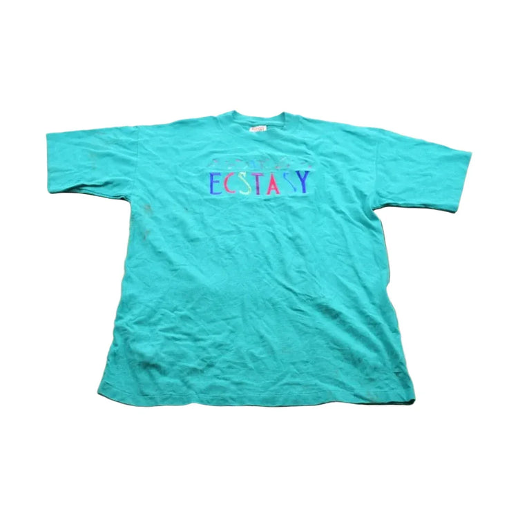 Vintage 1990s Ecstasy Rave Graphic T-Shirt Men's XL from propervintagecanada