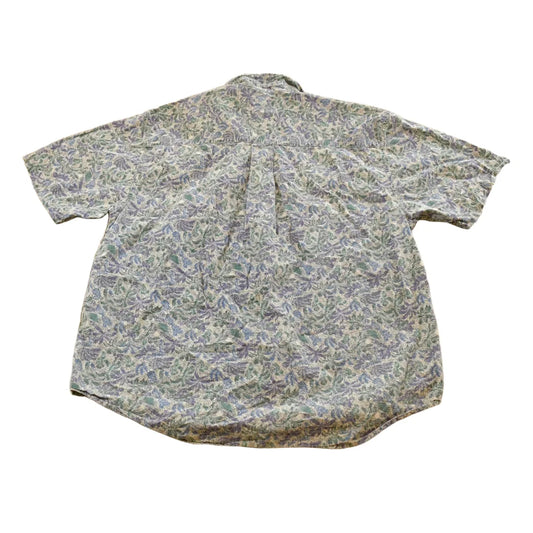 Vintage 1990s Eddie Bauer Abstract Floral Button Up Shirt Men's XL from propervintagecanada