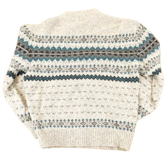 Vintage 1990s Eddie Bauer Abstract Wool Knit Sweater Men's M from propervintagecanada