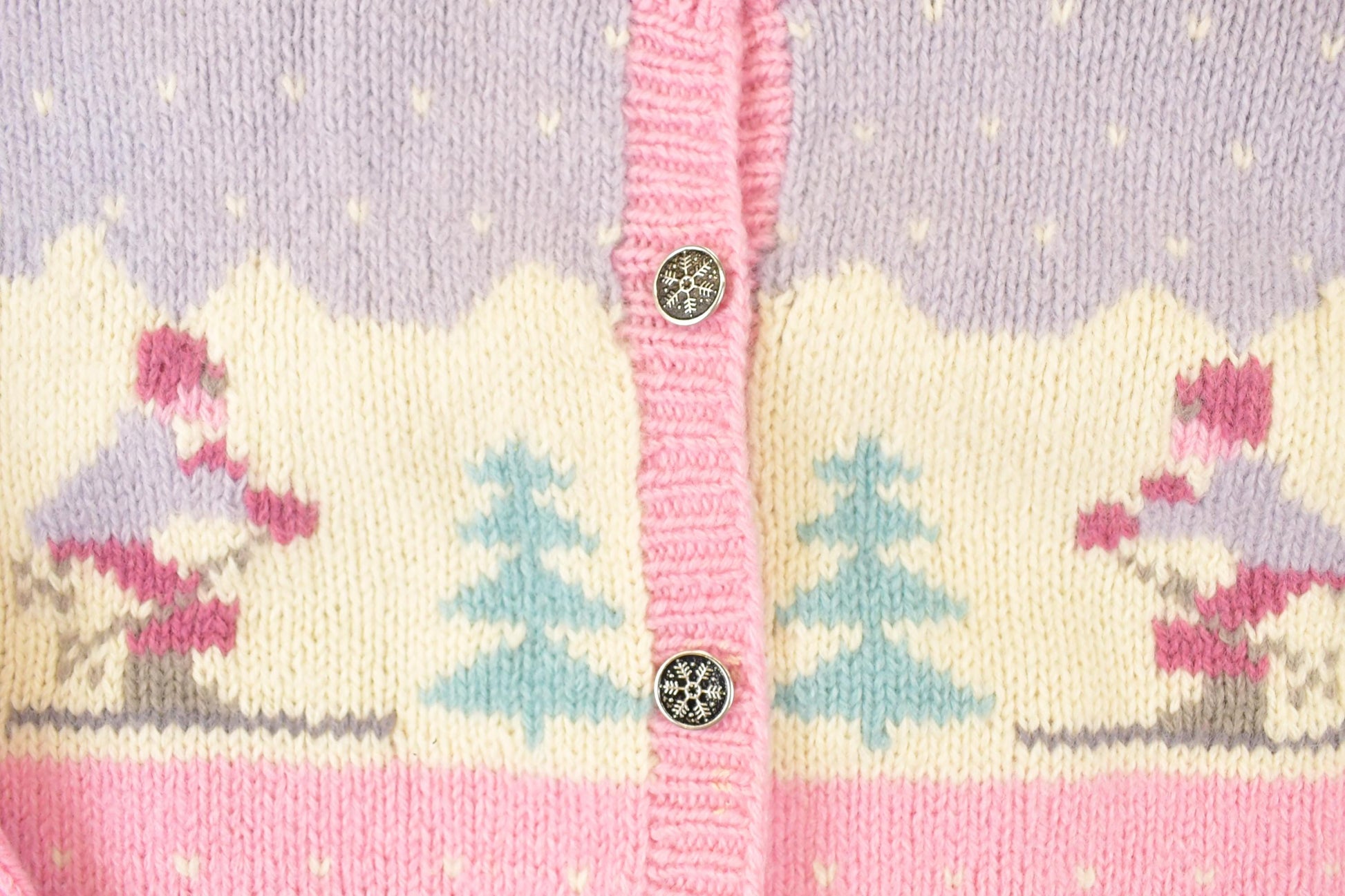 Vintage 1990s Eddie Bauer AOP Ski Wool Knit Cardigan Sweater Women's M from propervintagecanada