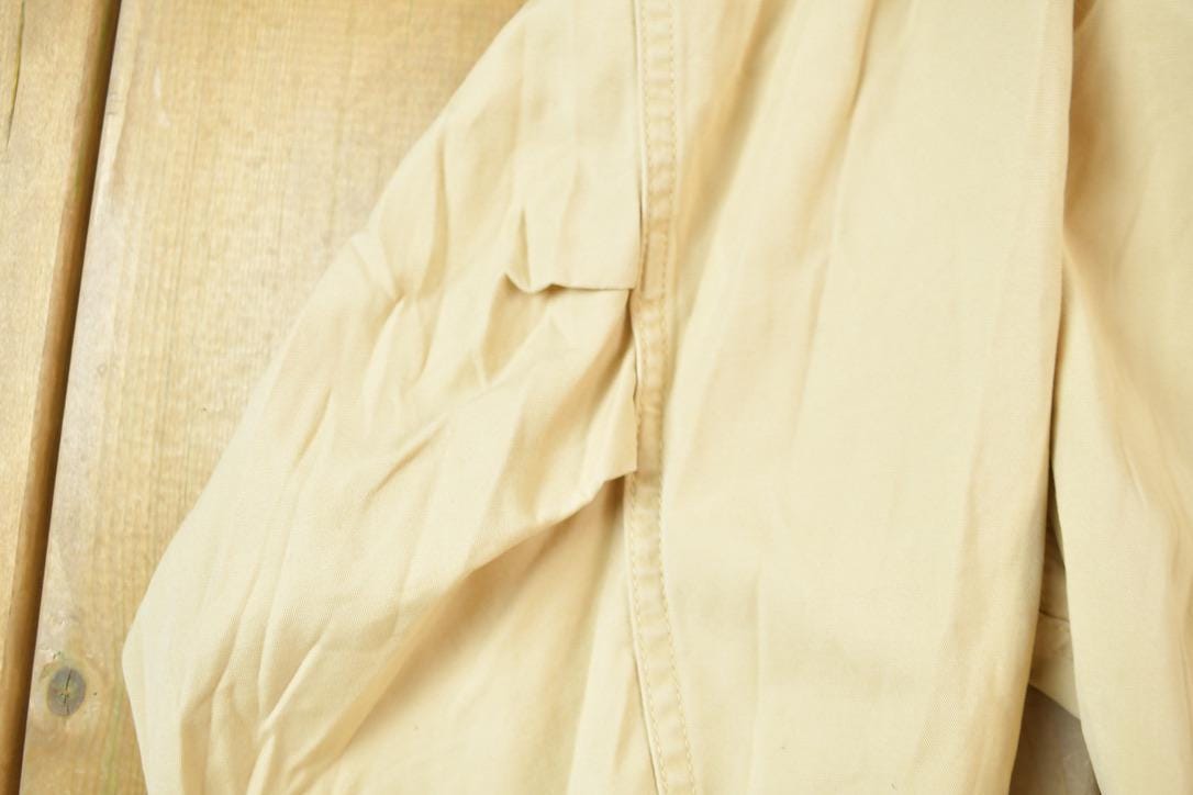 Vintage 1990s Eddie Bauer Beige Hooded Parka Jacket Women's Large from propervintagecanada