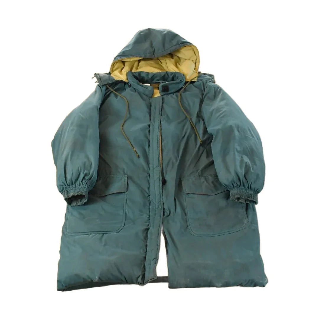 Vintage 1990s Eddie Bauer Down Hooded Jacket Men's Medium from propervintagecanada