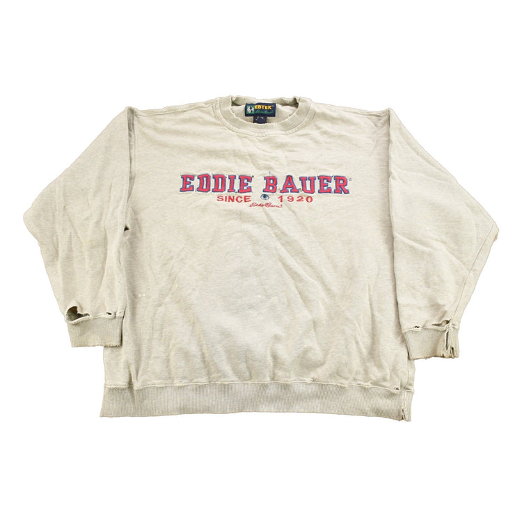 Vintage 1990s Eddie Bauer EBTEK Distressed Crewneck Sweatshirt Men's Medium from propervintagecanada
