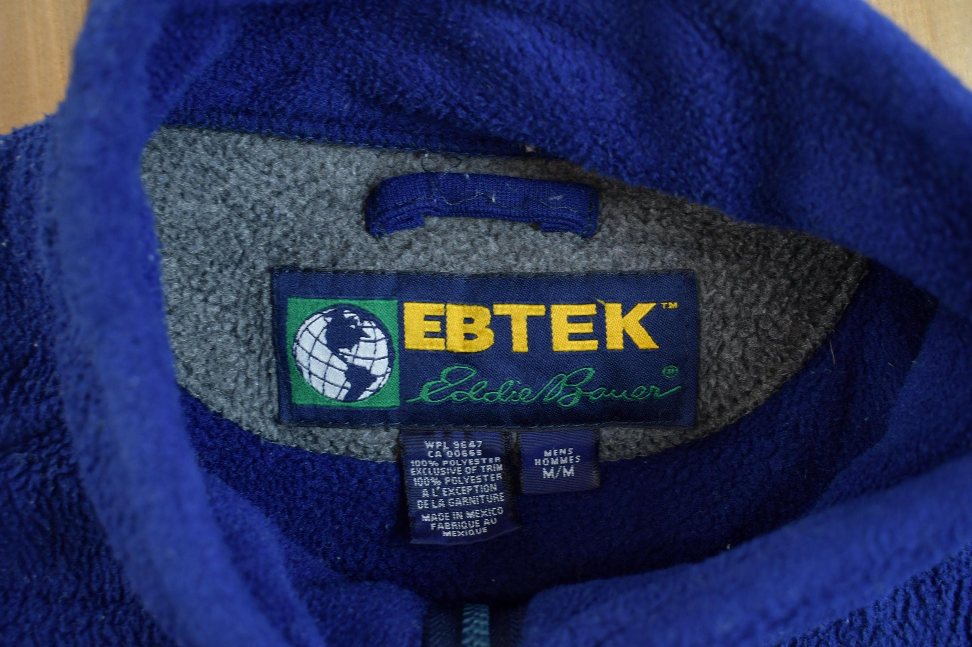 Vintage 1990s Eddie Bauer Ebtek Full Zip Fleece Sweater Men's Medium from propervintagecanada
