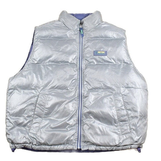 Vintage 1990s Eddie Bauer EBTEK Goose Down Reversible Puffer Vest Men's Large from propervintagecanada