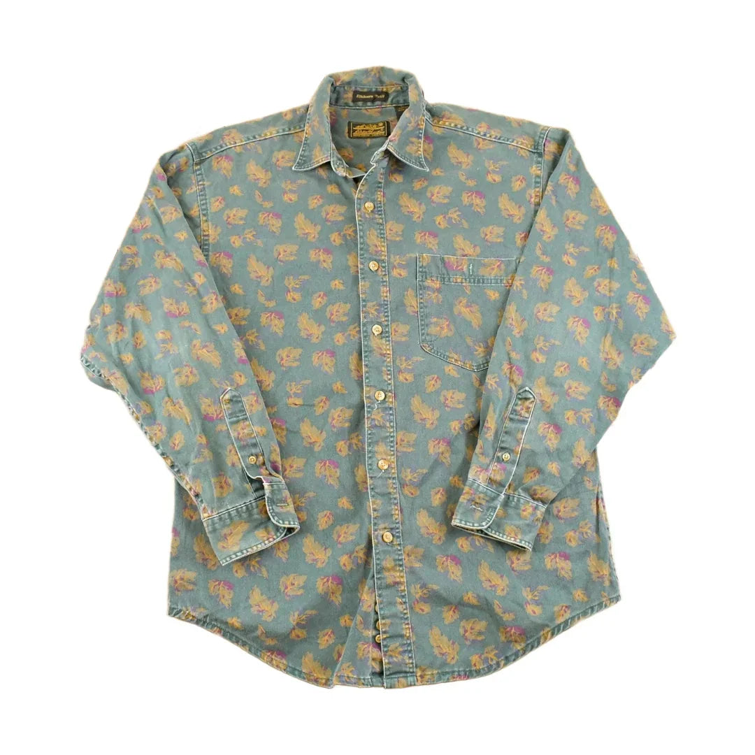Vintage 1990s Eddie Bauer Elkhorn Twill Outdoorsman Button Up Shirt Men's M from propervintagecanada