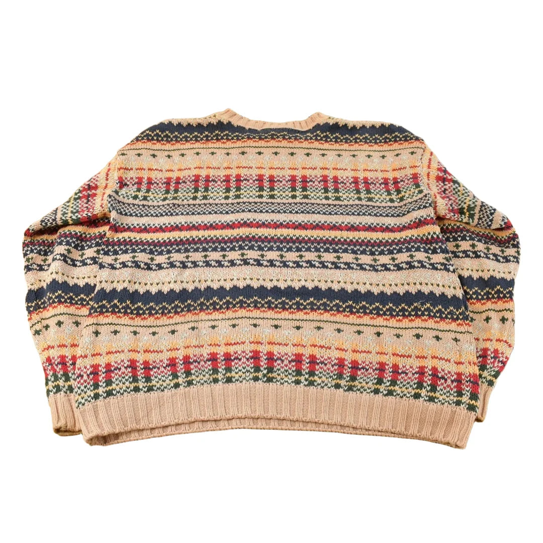 Vintage 1990s Eddie Bauer Fair Isle Knit Sweater Men's L from propervintagecanada