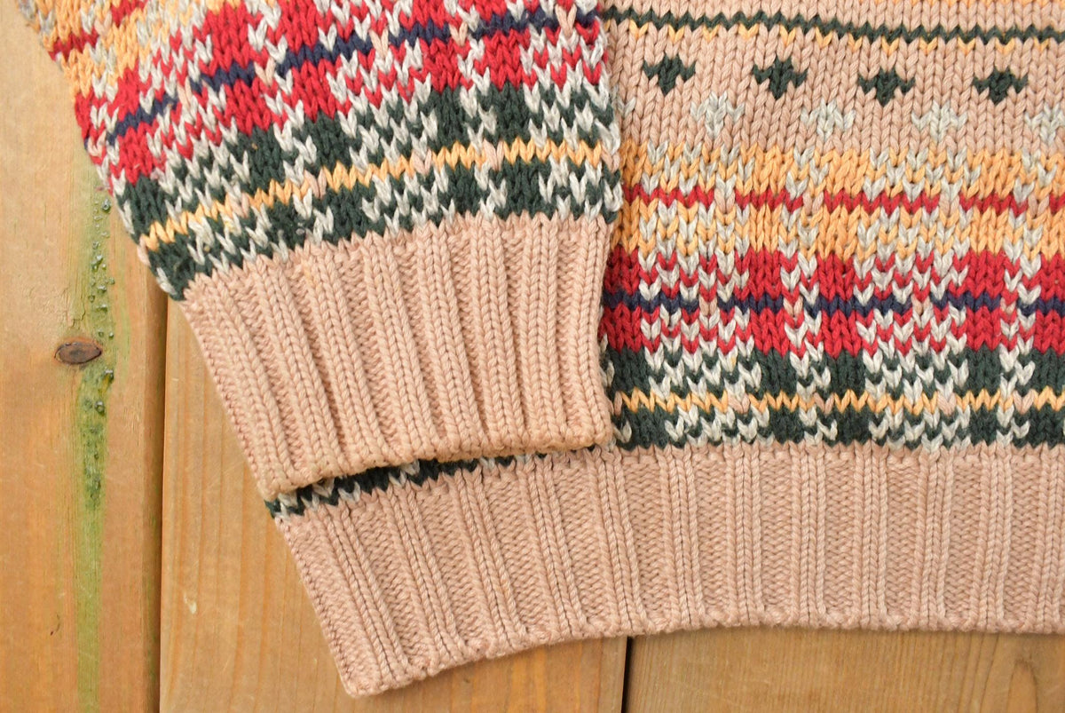 Vintage 1990s Eddie Bauer Fair Isle Knit Sweater Men's L from propervintagecanada