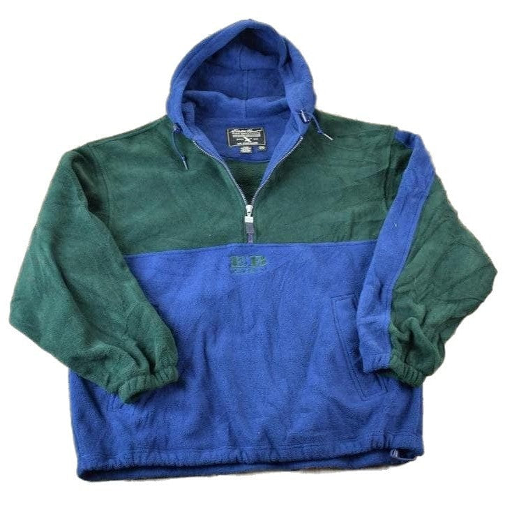 Vintage 1990s Eddie Bauer Fleece Outdoorsman Hoodie Sweater Men's XL from propervintagecanada