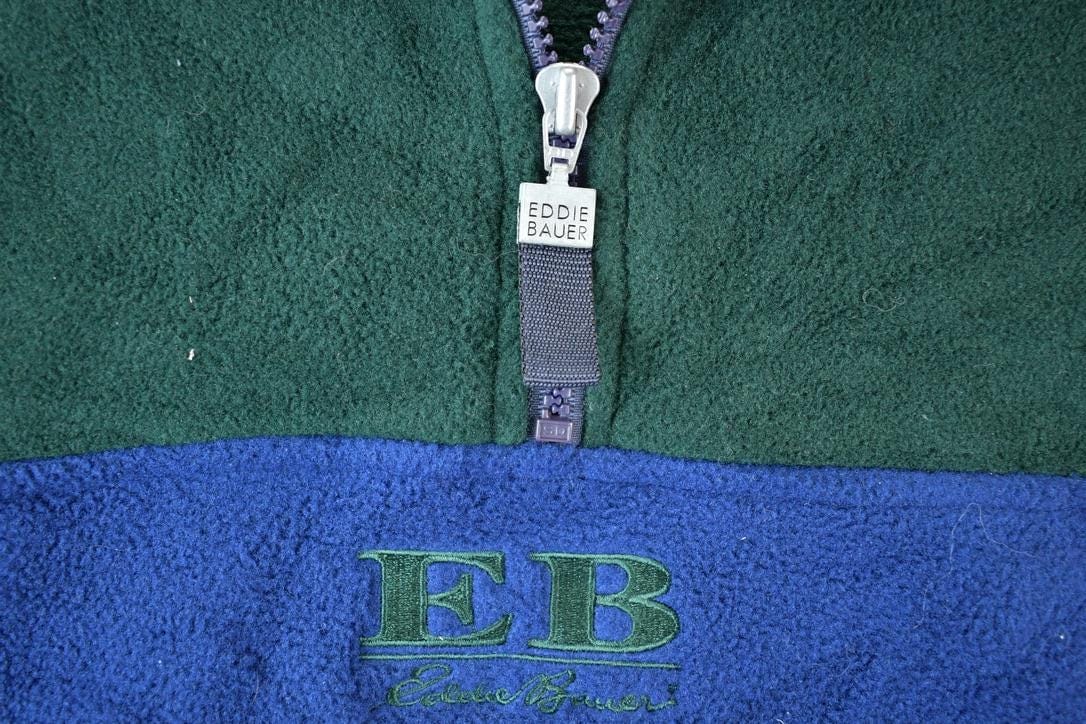 Vintage 1990s Eddie Bauer Fleece Outdoorsman Hoodie Sweater Men's XL from propervintagecanada