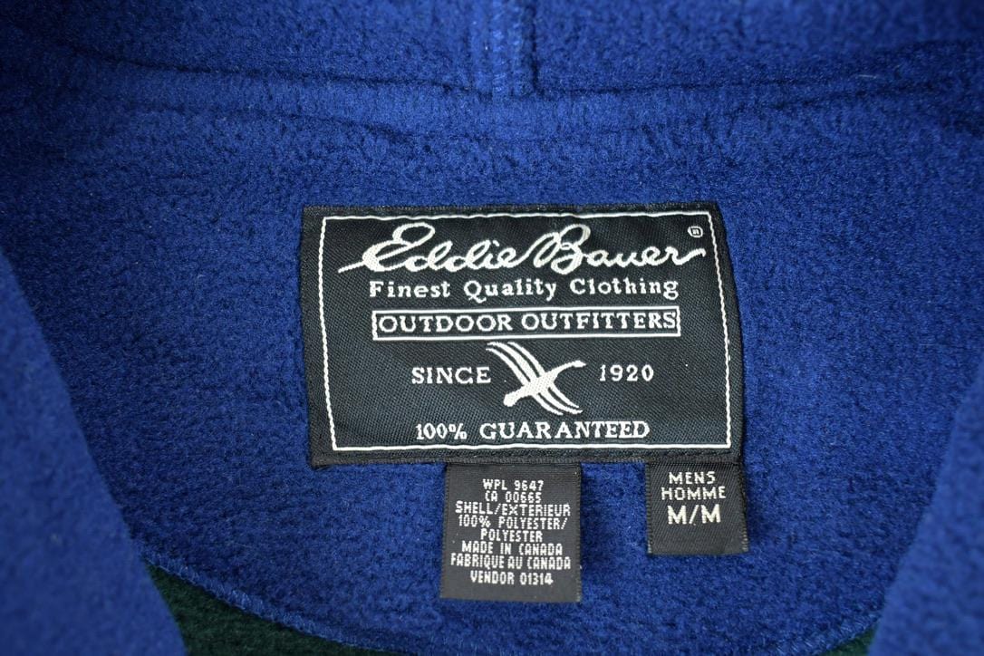 Vintage 1990s Eddie Bauer Fleece Outdoorsman Hoodie Sweater Men's XL from propervintagecanada