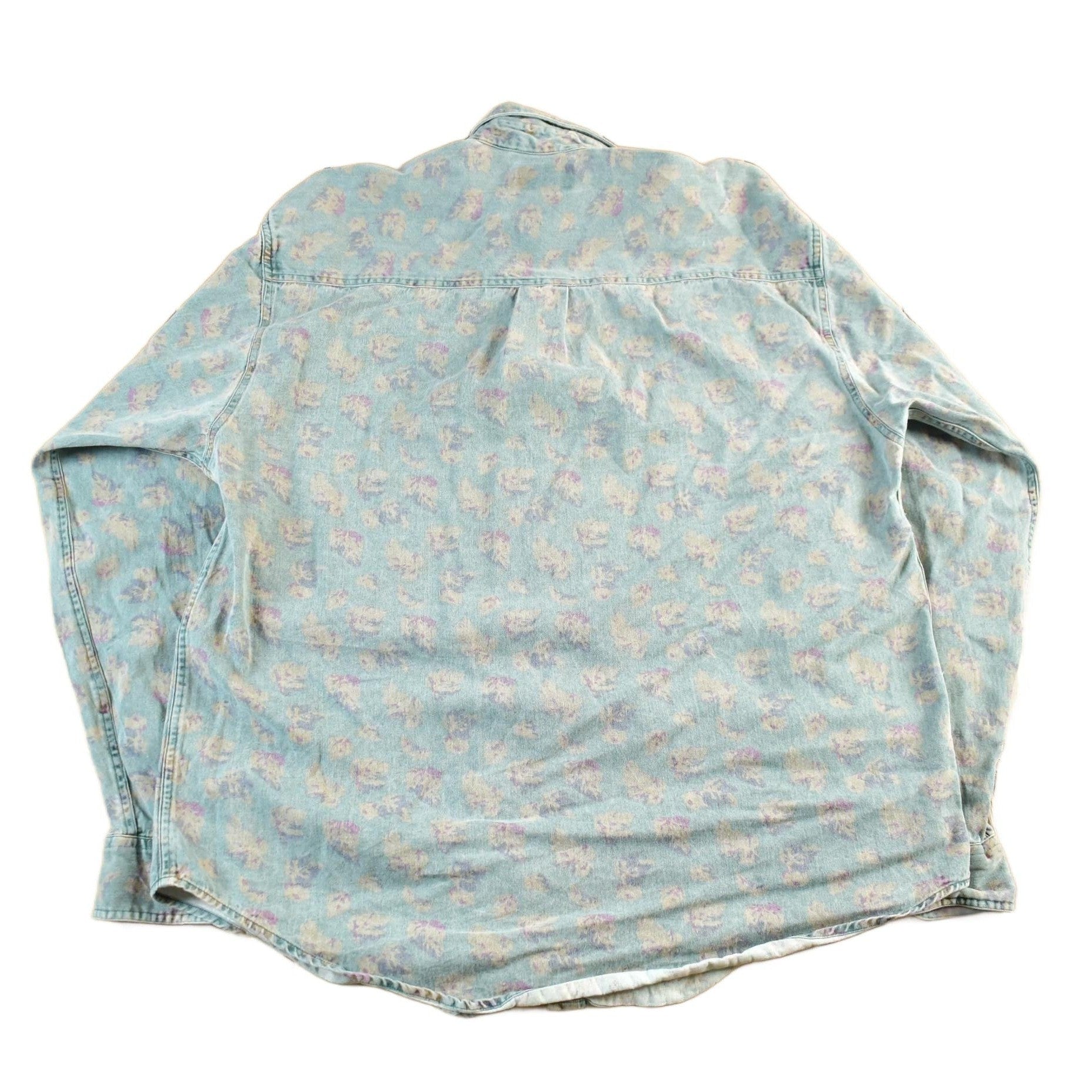 Vintage 1990s Eddie Bauer Floral Button Up Shirt Men's XL from propervintagecanada