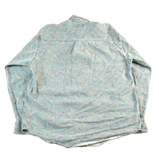 Vintage 1990s Eddie Bauer Floral Button Up Shirt Men's XL from propervintagecanada