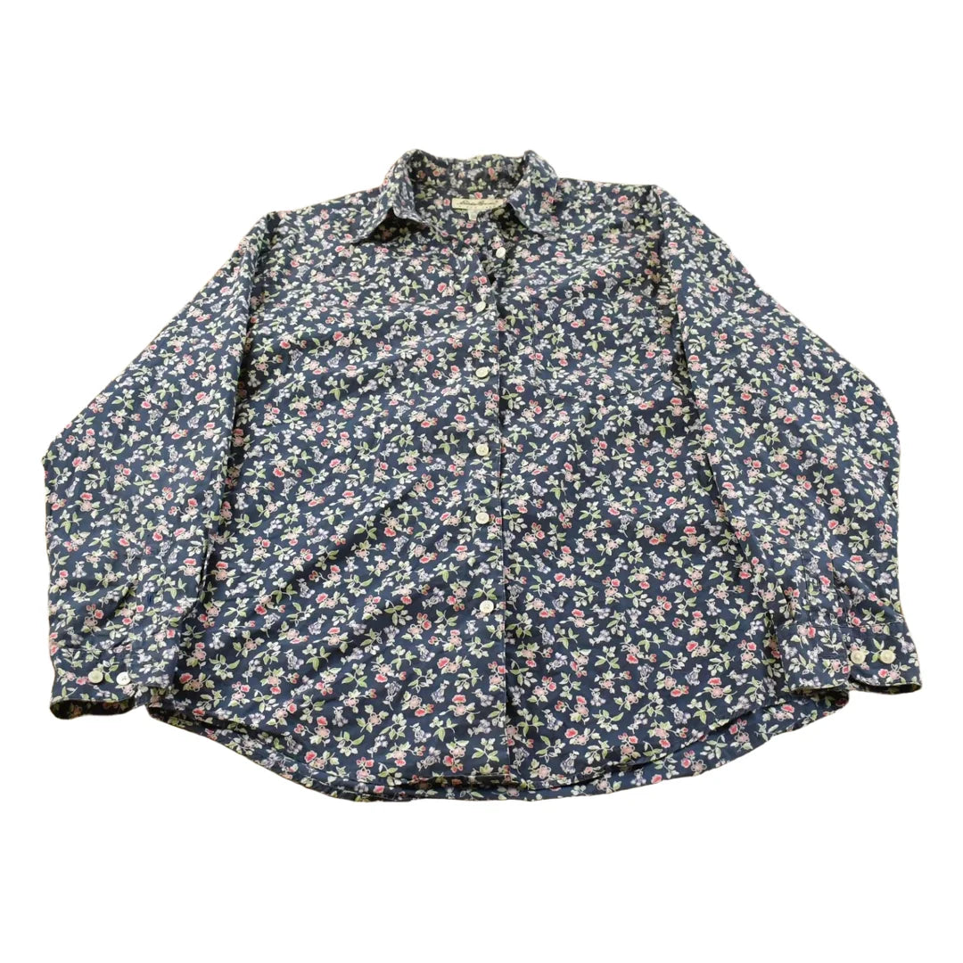Vintage 1990s Eddie Bauer Floral Button Up Shirt Women's M from propervintagecanada