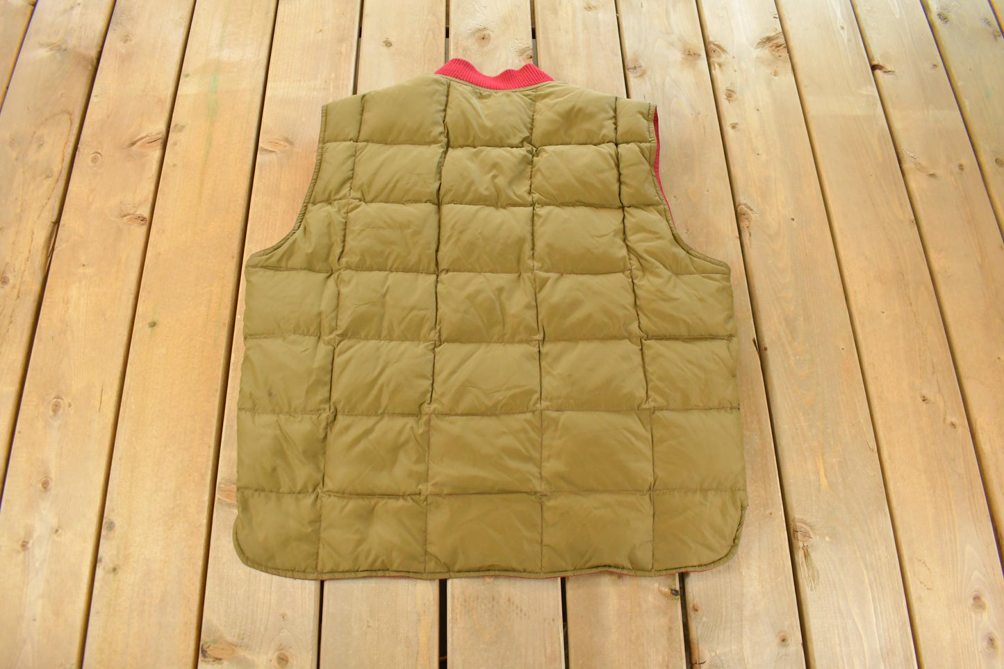 Vintage 1990s Eddie Bauer Goose Down Reversible Puffer Vest Jacket Men's XL from propervintagecanada