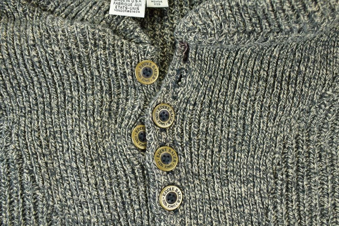 Vintage 1990s Eddie Bauer Heavy Knit Crewneck Sweater Men's 2XL from propervintagecanada