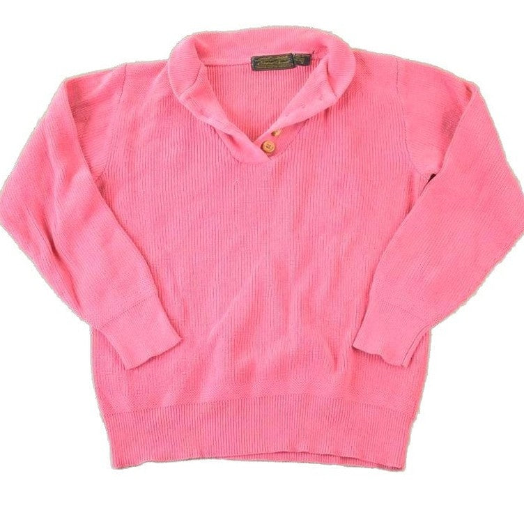 Vintage 1990s Eddie Bauer Knit Abstract Pattern Collared Crewneck Sweater Women's S from propervintagecanada