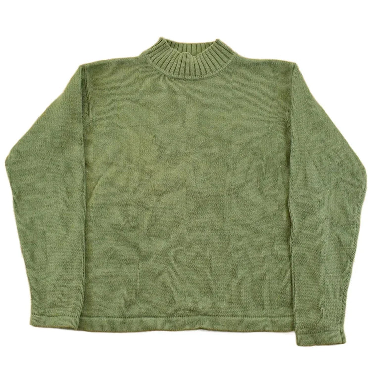 Vintage 1990s Eddie Bauer Mock Neck Knit Sweater Women's Medium from propervintagecanada