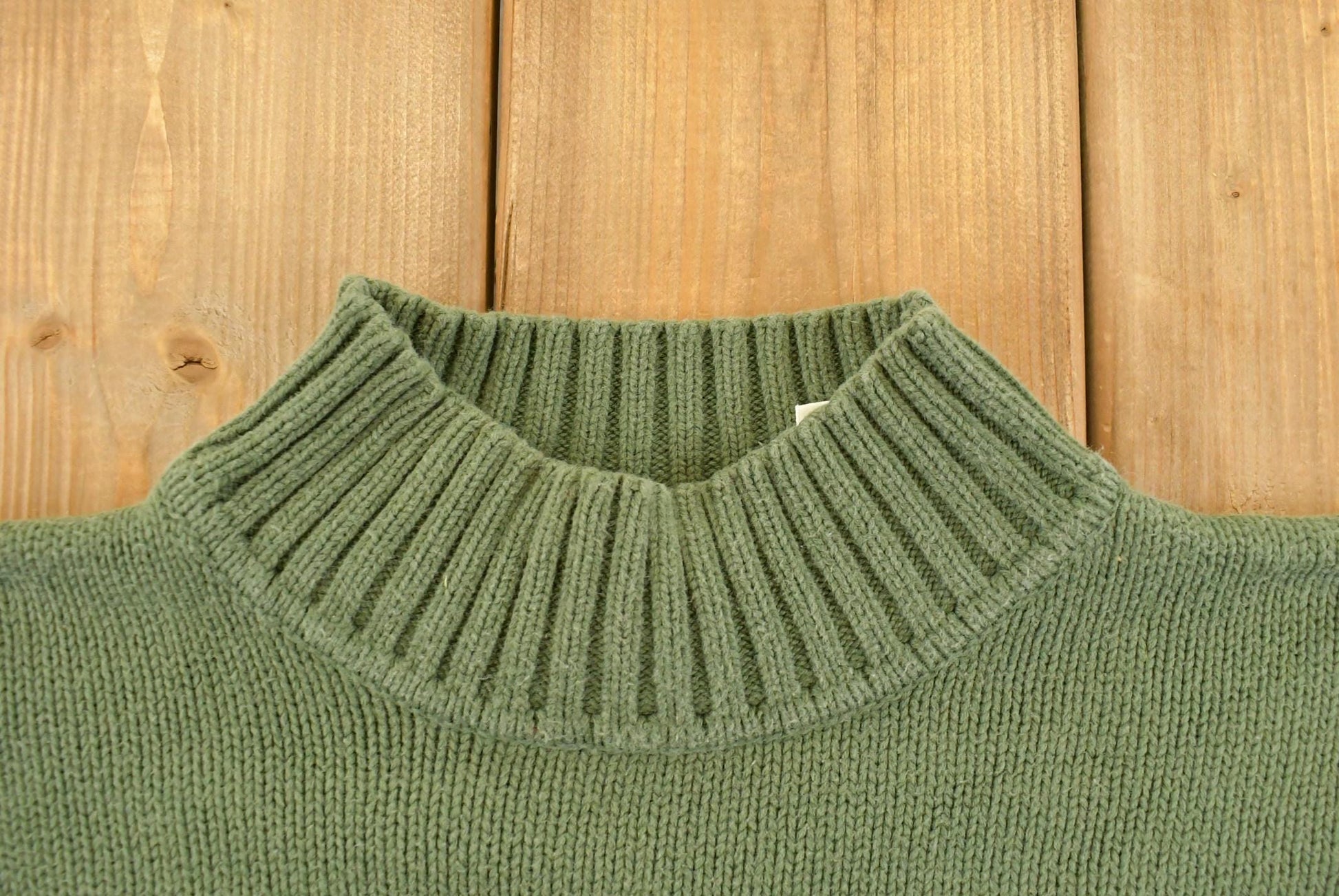 Vintage 1990s Eddie Bauer Mock Neck Knit Sweater Women's Medium from propervintagecanada