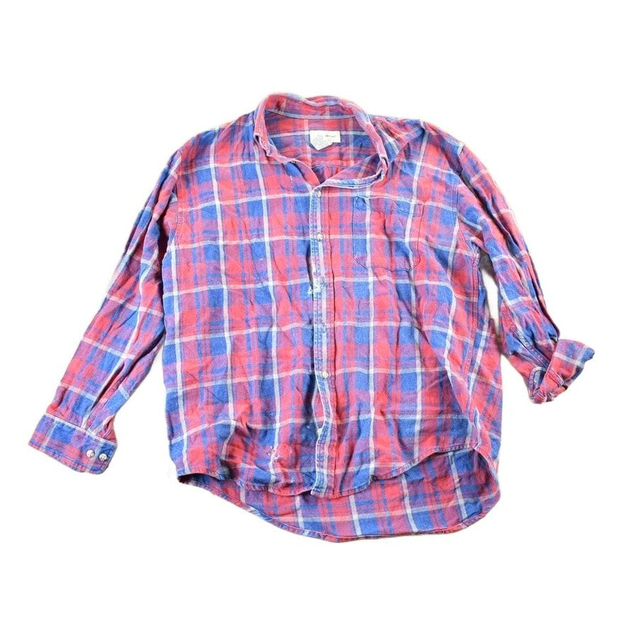 Vintage 1990s Eddie Bauer Plaid Button Up Shirt Mens L from propervintagecanada