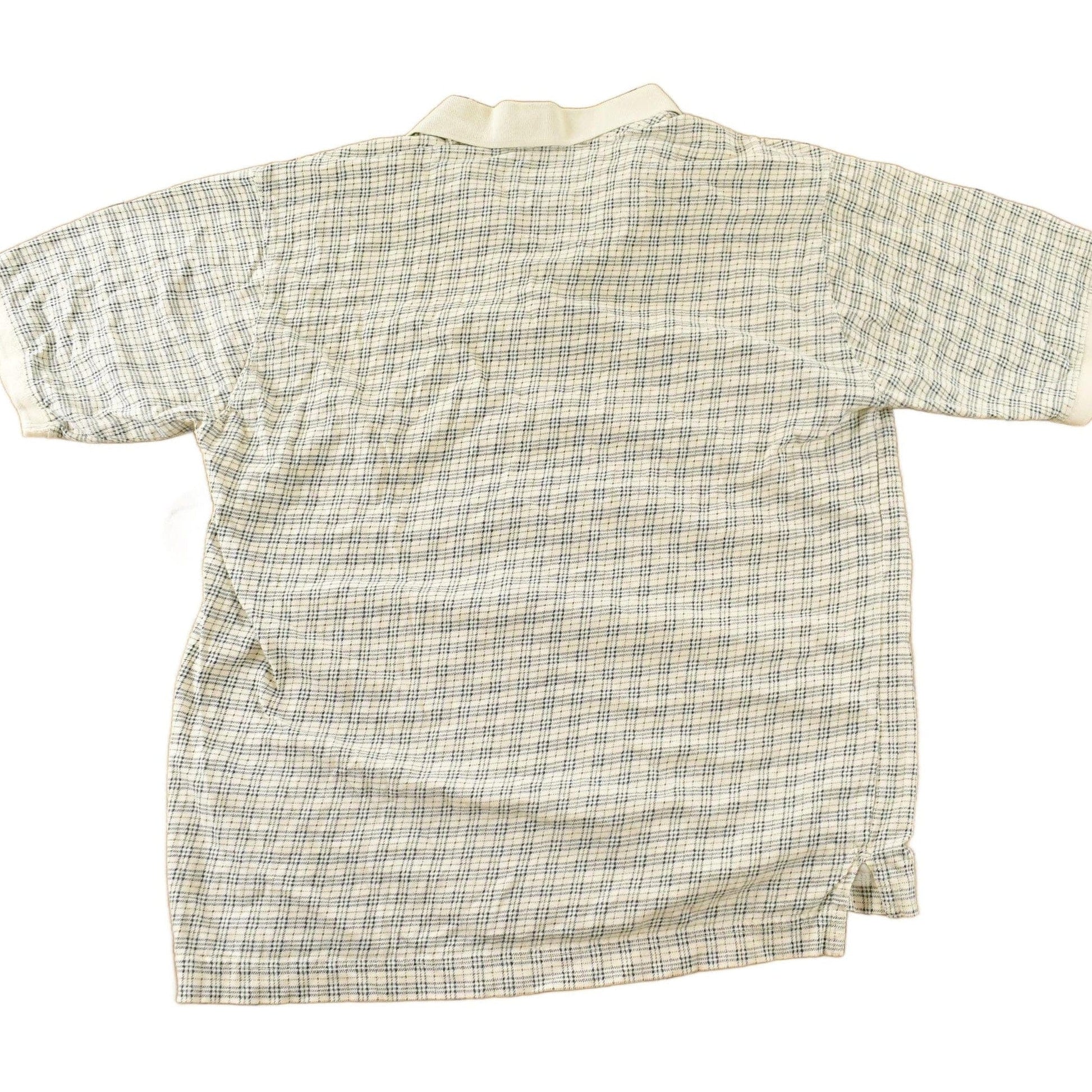Vintage 1990s Eddie Bauer Plaid Polo Shirt Men's Medium from propervintagecanada