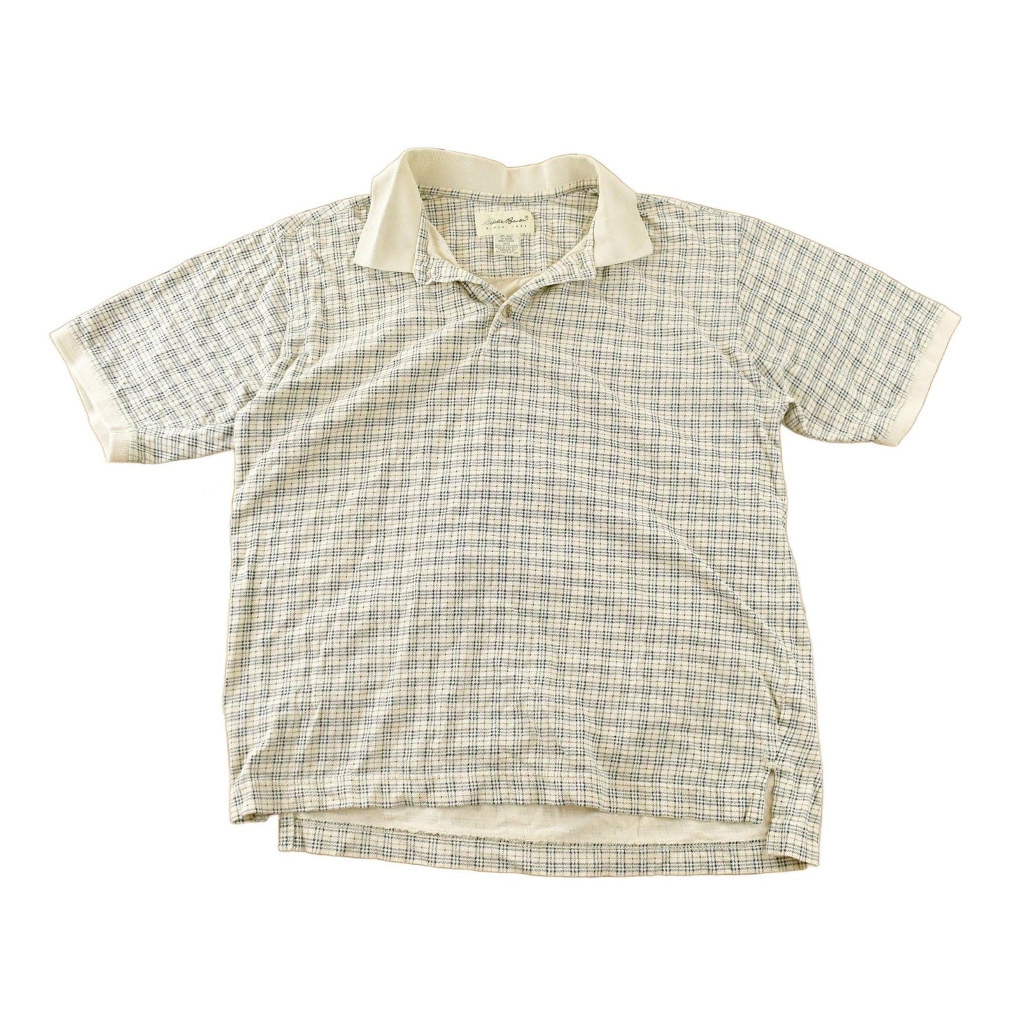 Vintage 1990s Eddie Bauer Plaid Polo Shirt Men's Medium from propervintagecanada