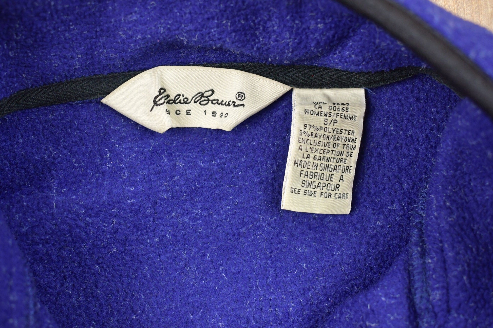 Vintage 1990s Eddie Bauer Quarter Zip Fleece Sweater Men's Large from propervintagecanada