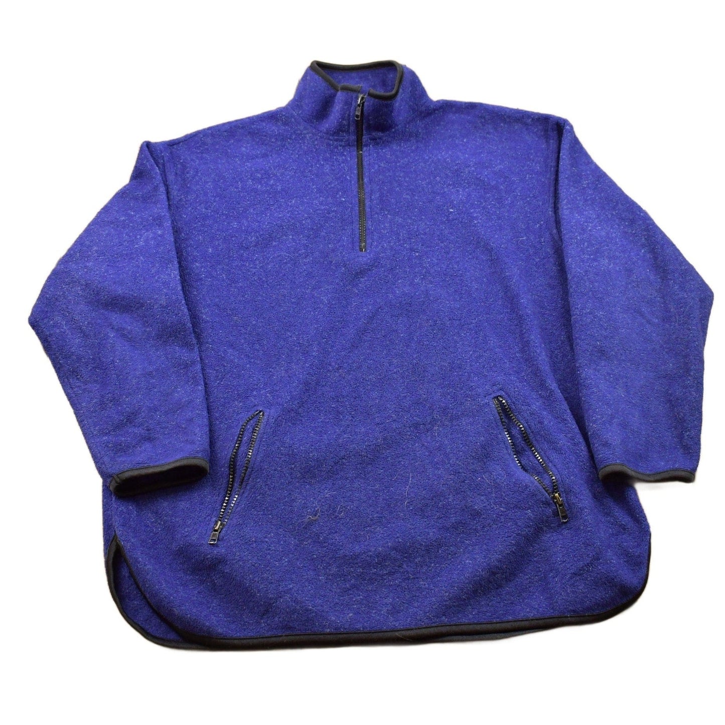 Vintage 1990s Eddie Bauer Quarter Zip Fleece Sweater Men's Large from propervintagecanada