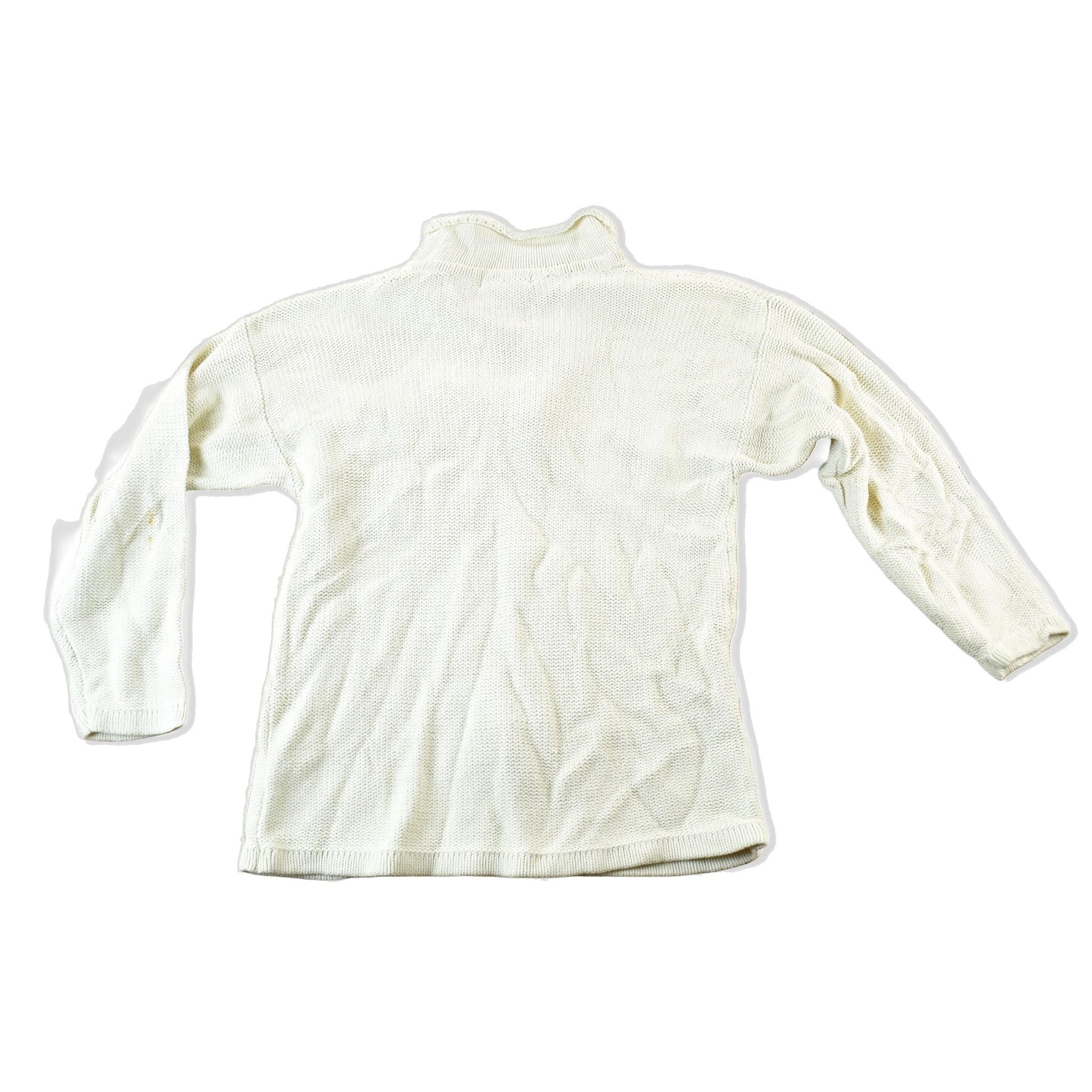 Vintage 1990s Eddie Bauer Quarter Zip Knit Abstract Pattern Crewneck Sweater Womens S-M from propervintagecanada