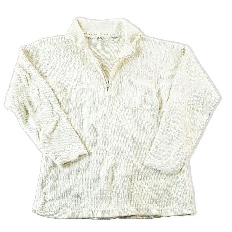 Vintage 1990s Eddie Bauer Quarter Zip Knit Abstract Pattern Crewneck Sweater Womens S-M from propervintagecanada