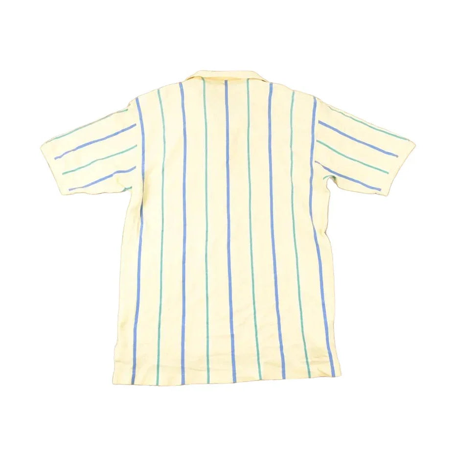 Vintage 1990s Eddie Bauer Striped Button Up Shirt Men's L / Funky Crazy Pattern / Preppy Style / Boxy Fit from propervintagecanada