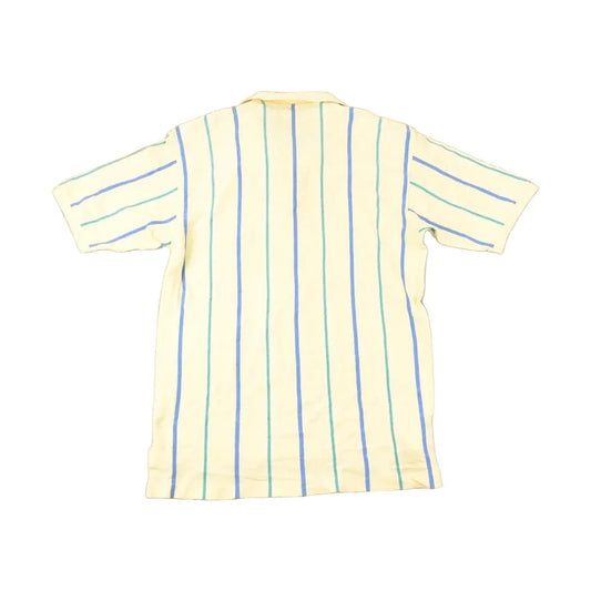 Vintage 1990s Eddie Bauer Striped Button Up Shirt Men's L / Funky Crazy Pattern / Preppy Style / Boxy Fit from propervintagecanada