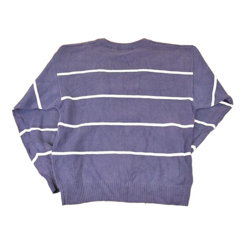 Vintage 1990s Eddie Bauer Striped Knit Crewneck Sweater Men's L from propervintagecanada