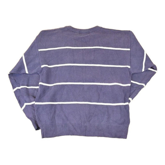 Vintage 1990s Eddie Bauer Striped Knit Crewneck Sweater Men's L from propervintagecanada