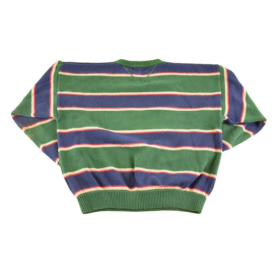 Vintage 1990s Eddie Bauer Striped Knit Crewneck Sweater Men's XL from propervintagecanada