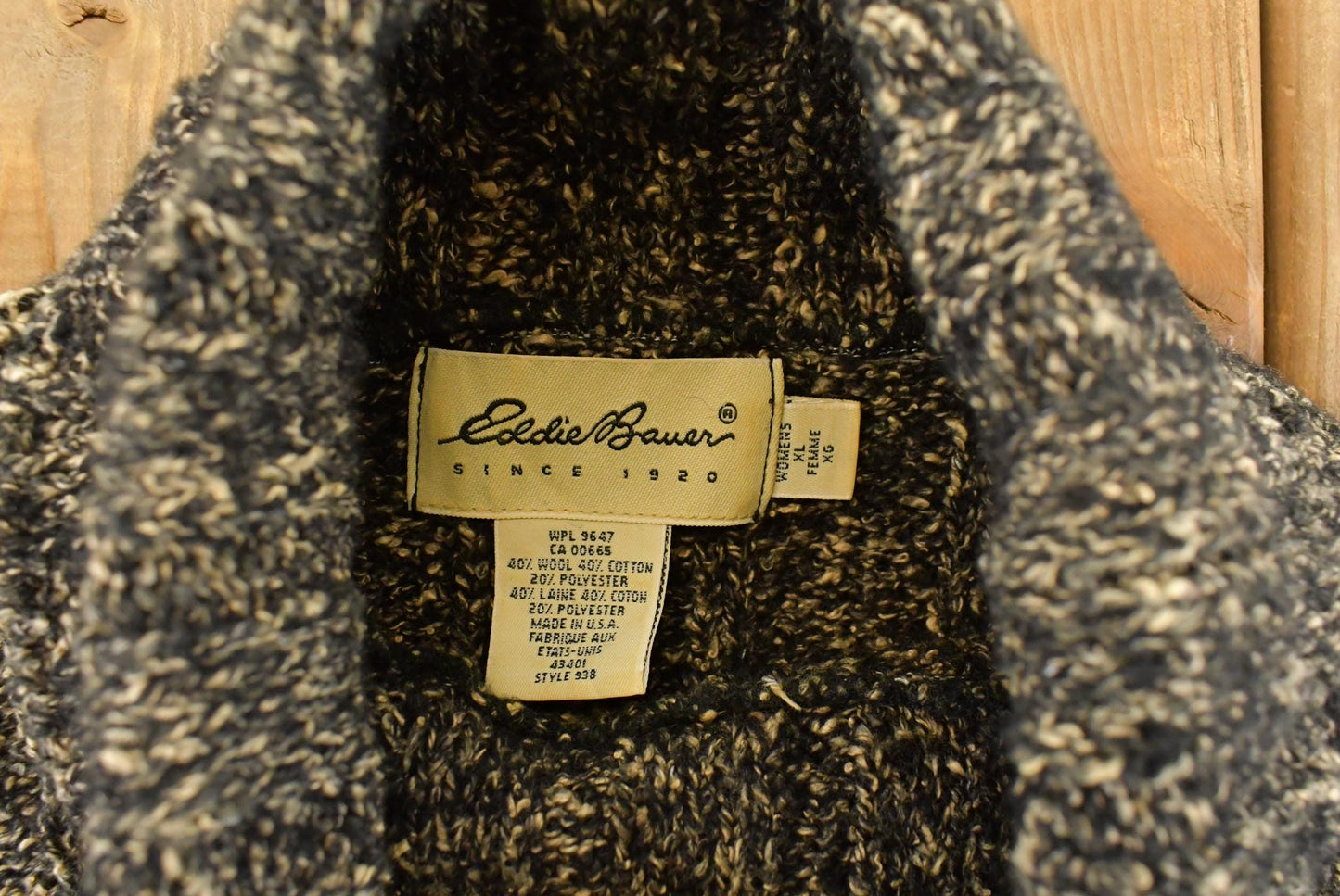 Vintage 1990s Eddie Bauer Turtle Neck Knit Sweater Women's XL from propervintagecanada
