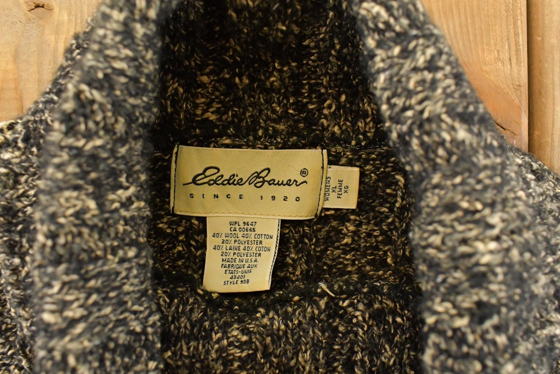 Vintage 1990s Eddie Bauer Turtle Neck Knit Sweater Women's XL from propervintagecanada