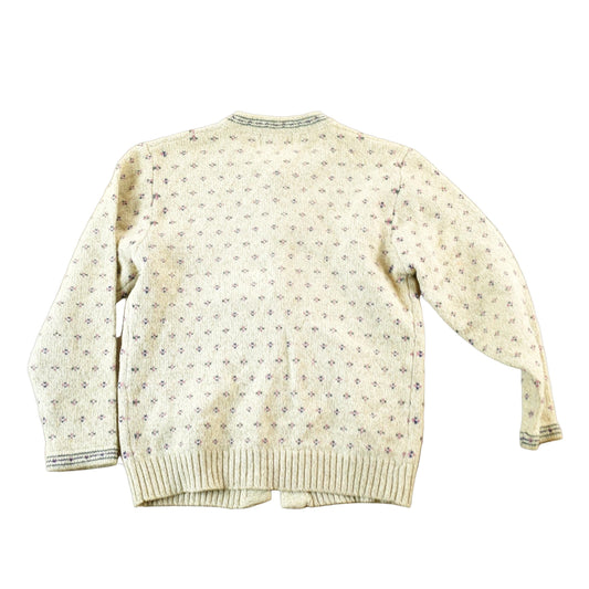 Vintage 1990s Eddie Bauer Wool Knit Abstract Knit Cardigan Sweater Womens S-M from propervintagecanada