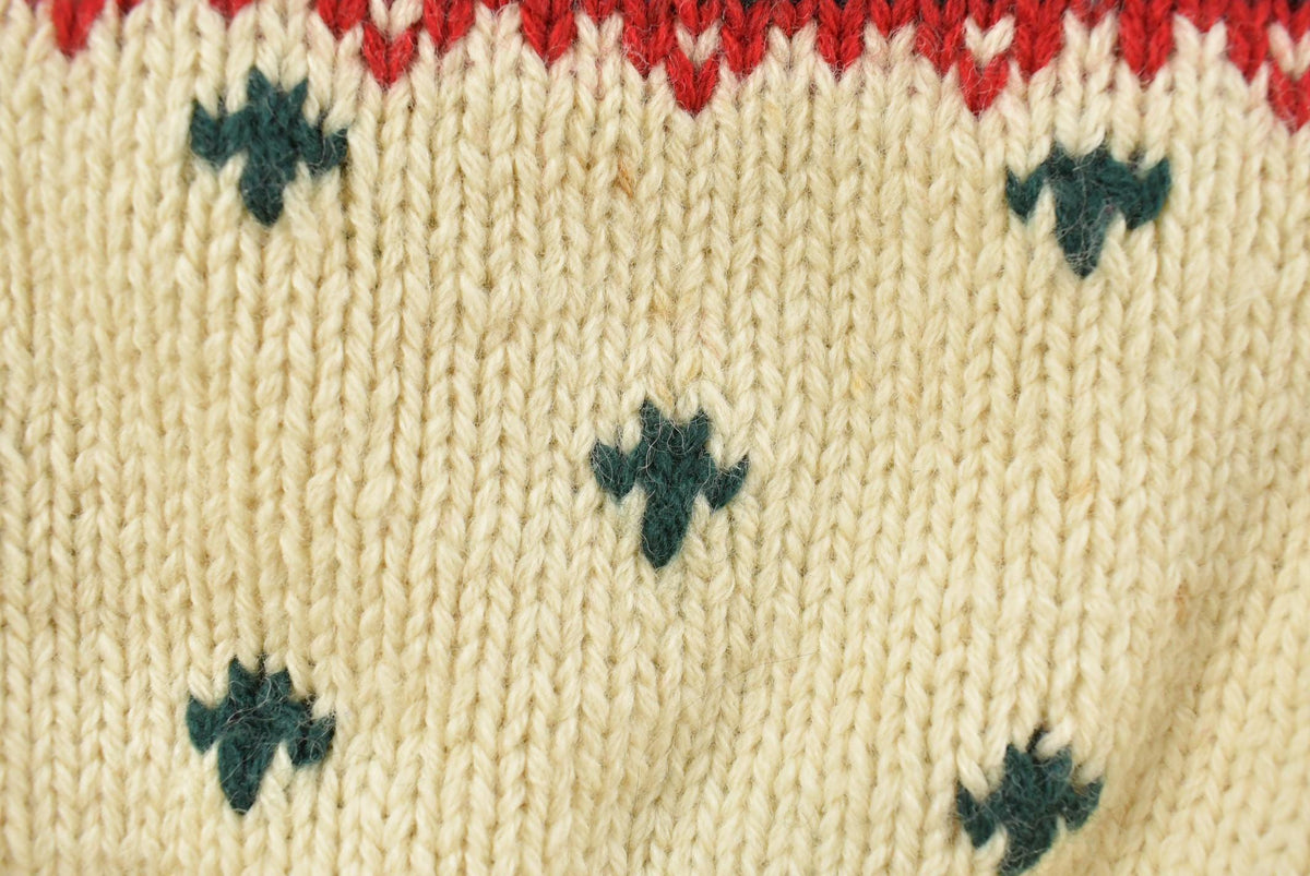Vintage 1990s Eddie Bauer Wool Knit Reindeer Crewneck Sweater Men's S from propervintagecanada