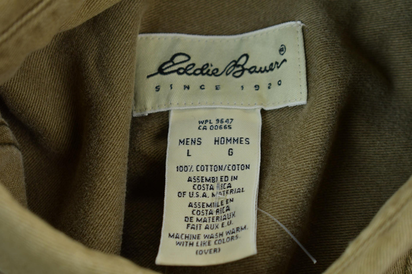 Vintage 1990s Eddie Bower Olive Western Style Button Up Rodeo Shirt Men's Large from propervintagecanada