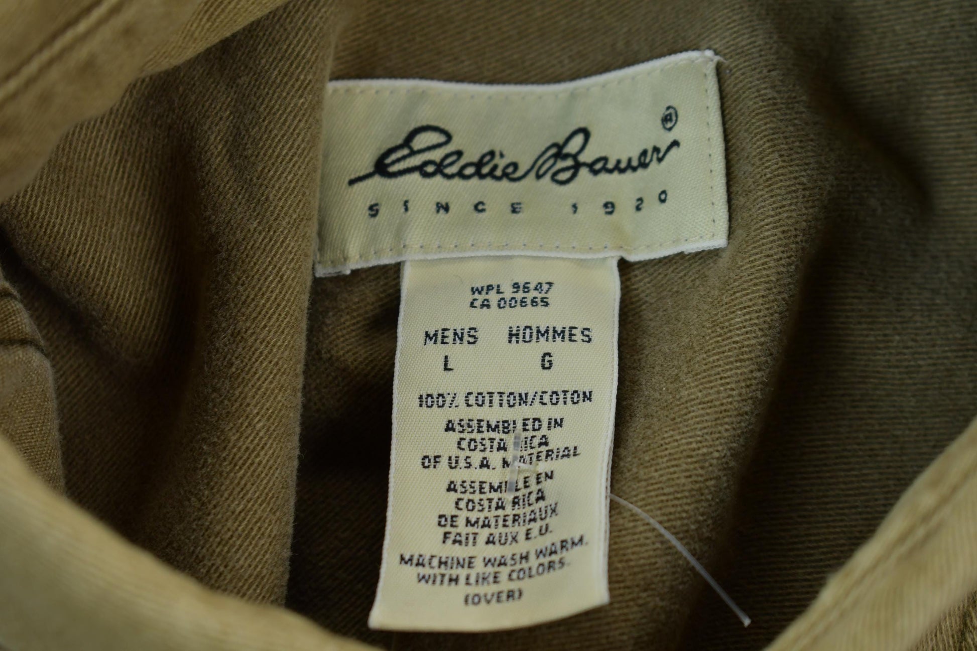 Vintage 1990s Eddie Bower Olive Western Style Button Up Rodeo Shirt Men's Large from propervintagecanada