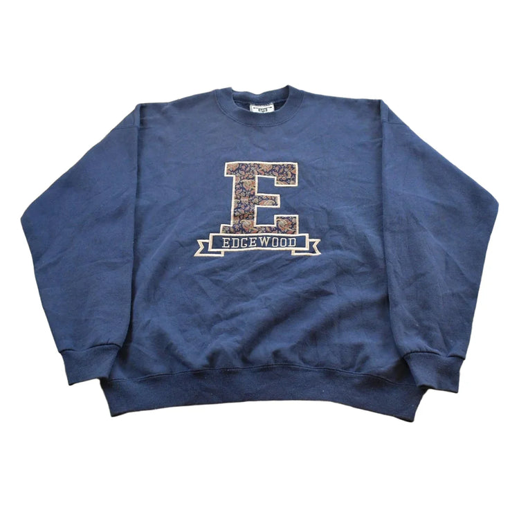 Vintage 1990s Edgewood Paisley Collegiate Crewneck Sweatshirt Men's L from propervintagecanada