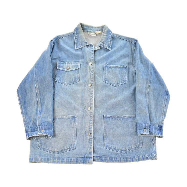 Vintage 1990s Editions Denim Chore Shirt Jacket Women's Large from propervintagecanada