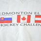 Vintage 1990s Edmonton Elite Hockey AOP Souvenir Crewneck Sweatshirt Made In USA Men's XL from propervintagecanada