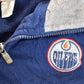 Vintage 1990s Edmonton Oilers NHL Hockey Quarter Zip Fleece Sweatshirt Mens M from propervintagecanada